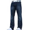 Smith & Jones Mens Zuccio Bootcut Leg Jeans Dark Used Look