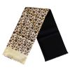 Warrior Luxury Silk Scarf with Wool Back Mod Cream Paisley