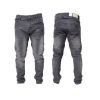Crosshatch Mens Kractus Designer Twisted Leg Regular Fit Tapered Jeans Greywash
