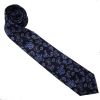 Warrior Mens Mod Style Blue Vintage Paisley Tie 1970s Look