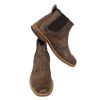 Voeut Mens Simon Ankle Leather Look Boots Brown 