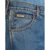 Wrangler Texas Mens New Regular Fit Stretch 36" Leg Jeans Stonewash Blue