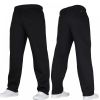 Carabou Fleece Pants Joggers Warm Thick Gym Open Bottom Sports Running Pants Blk