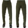 Mens Carabou New Casual Plain Moleskin Work Hunting Trousers Olive Green