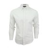 Crosshatch Mens Oxford Almond Cotton Shirt White