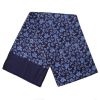 Warrior Clothing Mod Vintage Tassled Scarf Navy Paisley