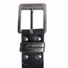 Mens New Belt Crosshatch Chucker Embossed Design PU Leather Look Black