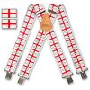 Brimarc Mens Heavy Duty St Georges Flag Braces Trouser Belt Suspender 2" 50mm Wide