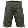 Crosshatch Mens Thorley Designer Cargo Combat Chino Shorts Khaki