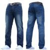 Crosshatch Men's New Fashion Jeans Straight Fit Vintage Faded Mid Denim Farrow