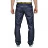 Mens Designer Branded Comfort Fit Straight Leg Rinse Jeans
