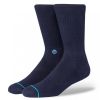 Stance Mens New Classic Crew Comfort Icon Anthem Socks Navy