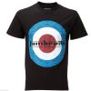 Vintage Retro Mens Paisley Target T-Shirt Black