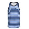 Jack & Jons Mens Designer Striped Branded Craig Tank Vest Victoria Blue