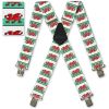 Brimarc Mens Heavy Duty Welsh Flag Braces Trouser Belt Suspender 2" 50mm Wide