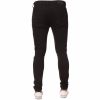New ENZO Mens Designer Stretch Super Skinny Ripped Denim Jeans Black