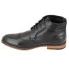 Voeut Mens Sava Brogue Ankle Leather Look Boots Black