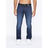 Crosshatch Mens Palmerston Straight Leg Jeans Dark Used Look