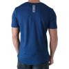 Crosshatch Mens Bones Designer Casual Skull T Shirt Estate Blue