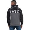 Mens Hoodie Crosshatch Popof Black Camo Panel Sweatshirt Jumper Top Pullover 