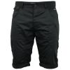 Crosshatch Mens Kractus Designer Cargo Chino Shorts Black