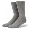 Stance Mens New Classic Crew Comfort Icon Anthem Socks Heather Grey