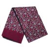 Warrior Clothing Mod Vintage Tassled Scarf Burgundy Paisley