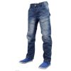 Crosshatch Mens New Vierra Twisted Leg Jeans Stone Wash Used Look