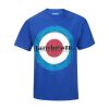 Vintage Retro Mens Paisley Target T-Shirt Royal Blue