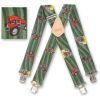 Brimarc Mens Heavy Duty Tractor Green Fields Braces Trouser Belt Suspender 2" 50mm Wide