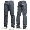 Mens Enzo New EZ313 Regular Fit Straight Leg Jeans Grey Wash Jeans