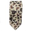 Warrior Mens Mod Style Cream Vintage Paisley Tie 1970s Look