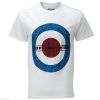 Vintage Retro Mens Paisley Target T-Shirt White