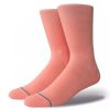 Stance Mens New Classic Crew Comfort Icon Anthem Socks Pastel Pink