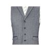 Cavani Mens Brera Plain Herringbone Tweed Waistcoat  