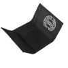 New Mens Crosshatch Three Fold Zip Nylon Crunch Wallets Black