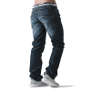 Crosshatch Mens Baltimore Straignt Leg Jeans Dark Used Look
