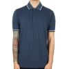 Fred Perry M1200 Twin Tipped Plain Polo Shirt Lake Oxford