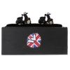 Lambretta Scooter Enamel Mens Shirt Cufflinks Black