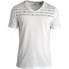 Crosshatch Casual Graphic V Neck T Shirt Coolridge White