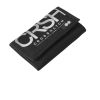 New Mens Crosshatch Three Fold Zip Nylon Crunch Wallets Black