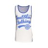 Soul Star Casual Branded Fashion Vest White/ Blue