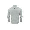 Lucksons Cotton Ribbed Funnel Neck Knit Jumper Quilted Trim Lt Grey