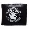 Warrior 1970s Style Vintage Embossed Sharp Black Wallet 