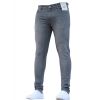 ENZO Mens New Designer Stretch Super Skinny Denim Jeans Grey