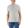 Farah Mens Designer Casual Cove Polo Shirts Grey Melange