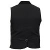 Cavani Mens Check Kalinka Vintage Smart Casual Waistcoat Grey