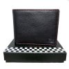 Warrior Black Credit Card Leather Wallet 2Tone