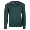 Farah Stern Knitted V Neck Jumper Deep Teal