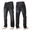 Mens Enzo Apt New Rico Designer Denim Straight Leg Jeans Dark Used Look
